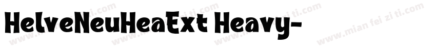 HelveNeuHeaExt Heavy字体转换